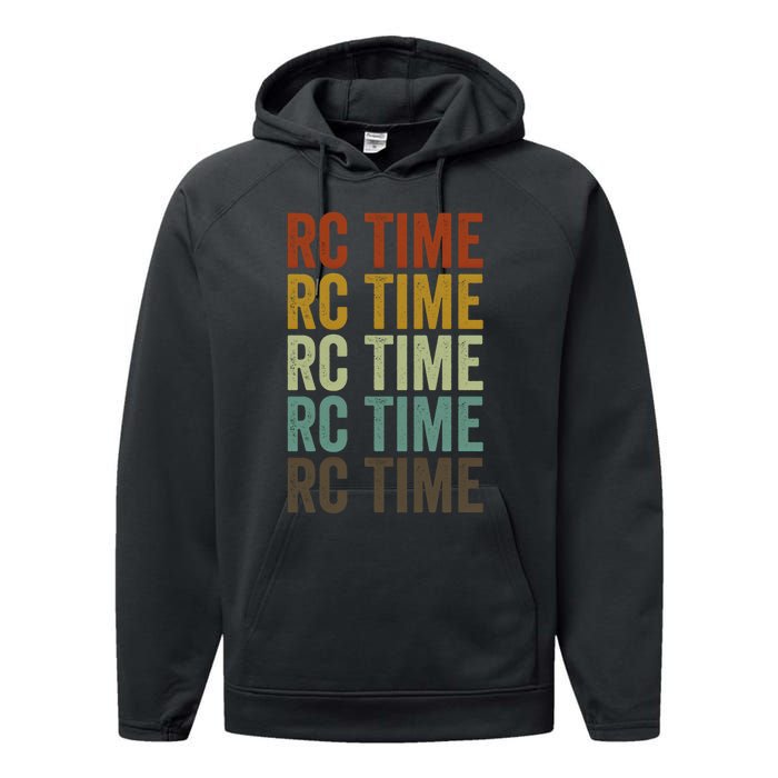 Rc Time Radio Control Cars Rc Cars Lovers Rc Car Racing Gift Performance Fleece Hoodie