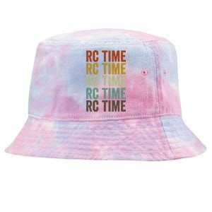 Rc Time Radio Control Cars Rc Cars Lovers Rc Car Racing Gift Tie-Dyed Bucket Hat