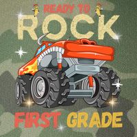 Ready To Rock First Grade First Day Of First Grade For Kids Legacy Tie Dye Trucker Hat