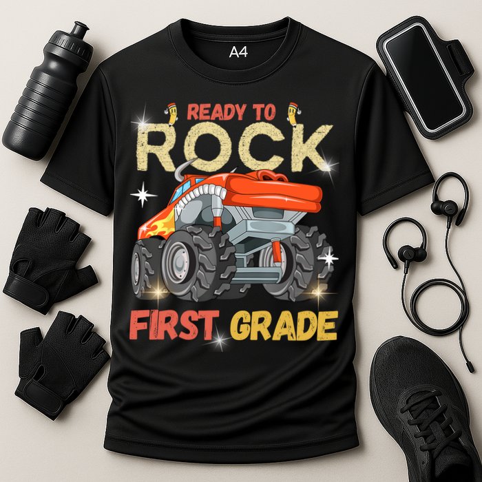 Ready To Rock First Grade First Day Of First Grade For Kids Performance Shirt