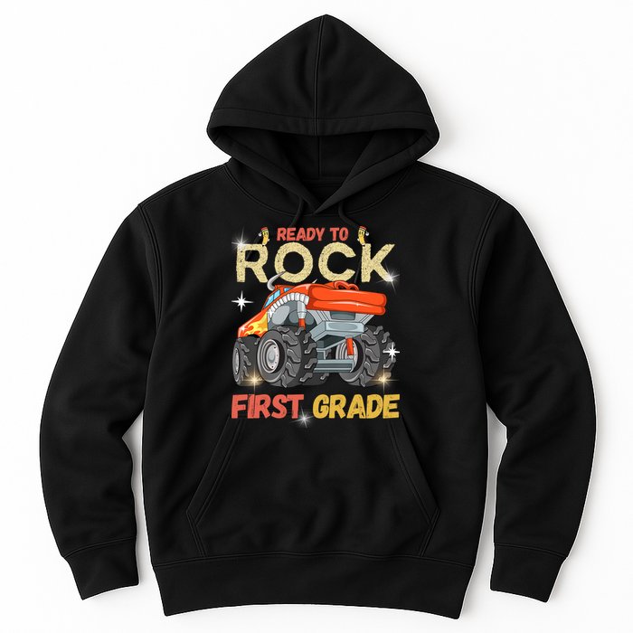 Ready To Rock First Grade First Day Of First Grade For Kids Hoodie