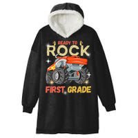 Ready To Rock First Grade First Day Of First Grade For Kids Hooded Wearable Blanket