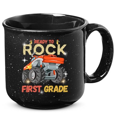 Ready To Rock First Grade First Day Of First Grade For Kids 15oz Campfire Ceramic Mug