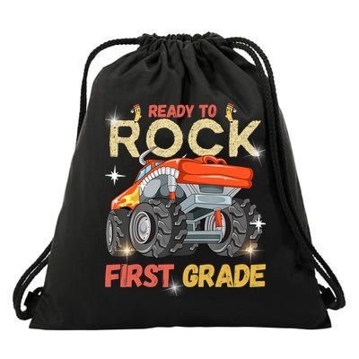 Ready To Rock First Grade First Day Of First Grade For Kids Drawstring Bag