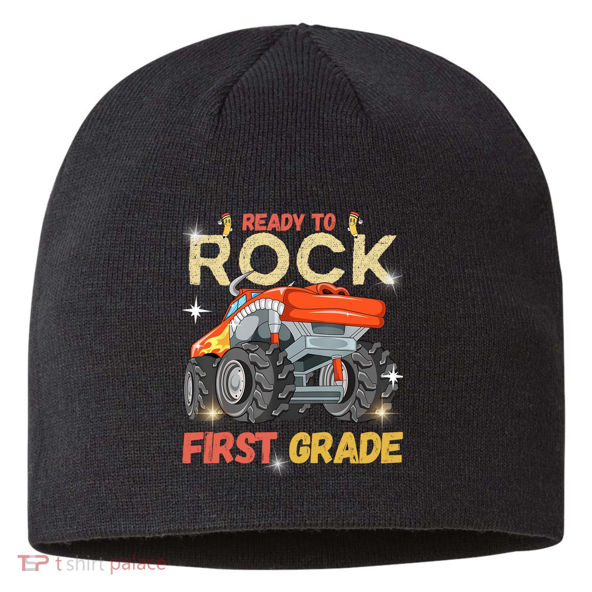 Ready To Rock First Grade First Day Of First Grade For Kids Sustainable Beanie