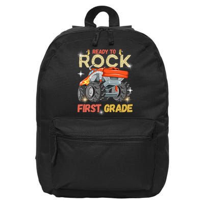 Ready To Rock First Grade First Day Of First Grade For Kids 16 in Basic Backpack
