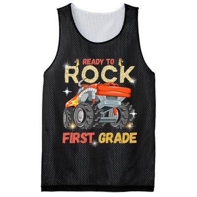 Ready To Rock First Grade First Day Of First Grade For Kids Mesh Reversible Basketball Jersey Tank