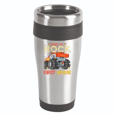 Ready To Rock First Grade First Day Of First Grade For Kids 16oz Travel Tumbler