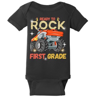 Ready To Rock First Grade First Day Of First Grade For Kids Baby Bodysuit