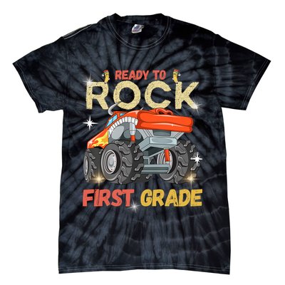 Ready To Rock First Grade First Day Of First Grade For Kids Tie-Dye T-Shirt