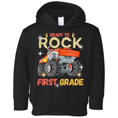 Ready To Rock First Grade First Day Of First Grade For Kids Toddler Hoodie