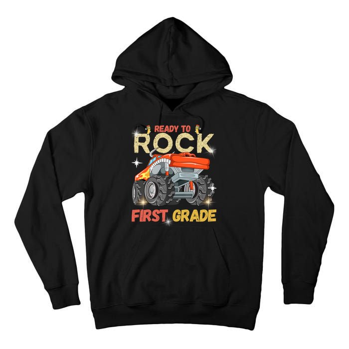 Ready To Rock First Grade First Day Of First Grade For Kids Tall Hoodie