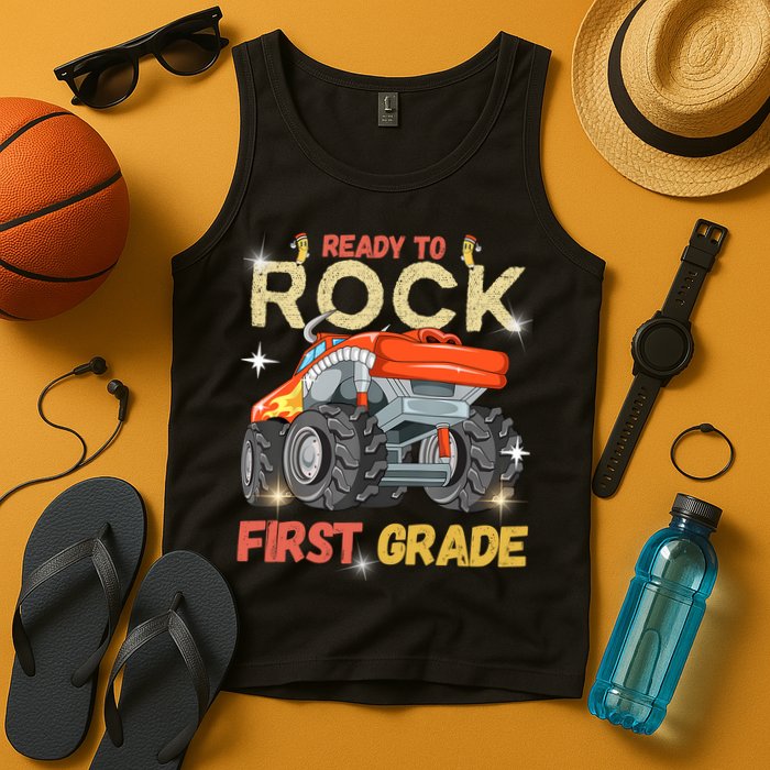 Ready To Rock First Grade First Day Of First Grade For Kids Tank Top