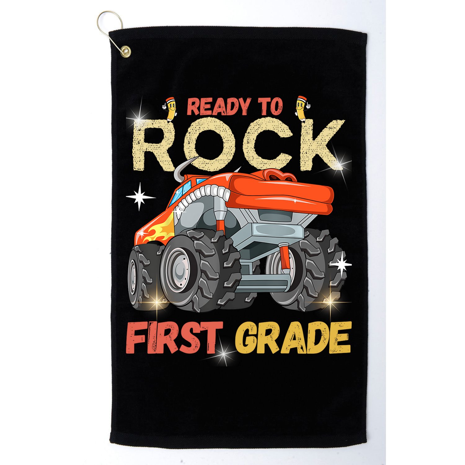 Ready To Rock First Grade First Day Of First Grade For Kids Golf Towel