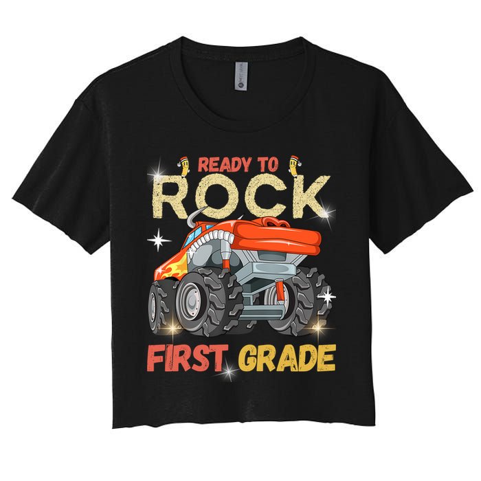 Ready To Rock First Grade First Day Of First Grade For Kids Crop Top
