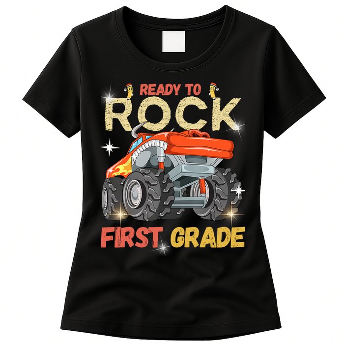 Ready To Rock First Grade First Day Of First Grade For Kids Womens T-Shirt
