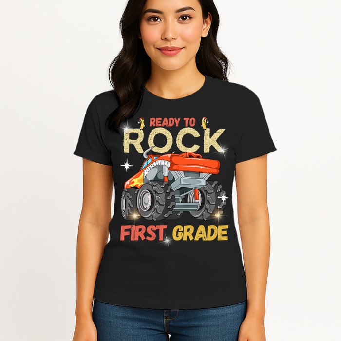 Ready To Rock First Grade First Day Of First Grade For Kids Womens T-Shirt