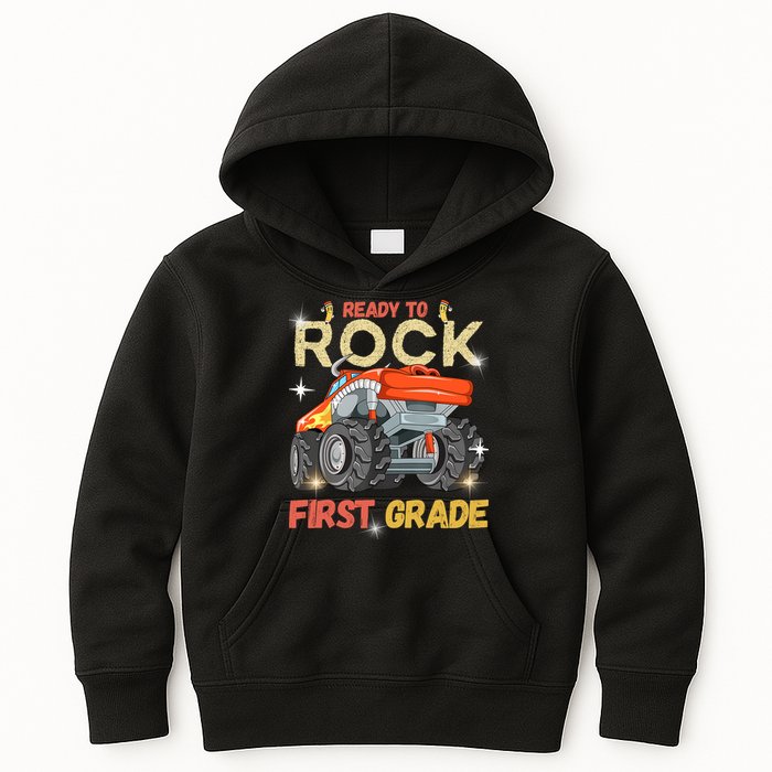 Ready To Rock First Grade First Day Of First Grade For Kids Kids Hoodie