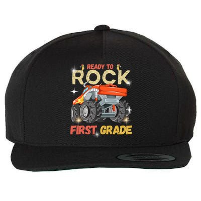 Ready To Rock First Grade First Day Of First Grade For Kids Wool Snapback Cap