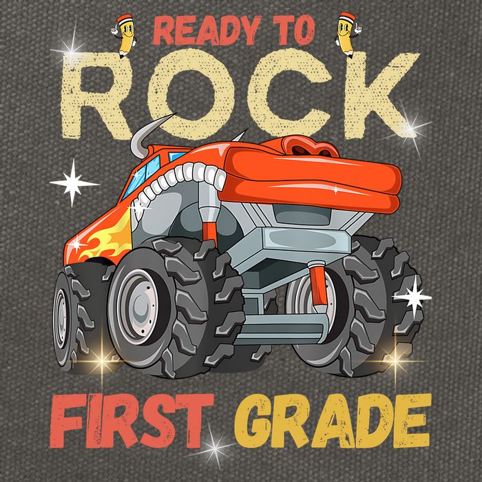 Ready To Rock First Grade First Day Of First Grade For Kids Cotton Canvas Backpack