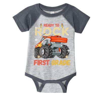 Ready To Rock First Grade First Day Of First Grade For Kids Infant Baby Jersey Bodysuit