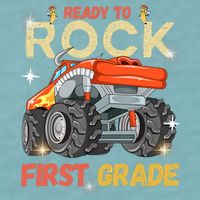 Ready To Rock First Grade First Day Of First Grade For Kids Sueded Cloud Jersey T-Shirt