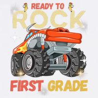 Ready To Rock First Grade First Day Of First Grade For Kids Garment-Dyed Sweatshirt