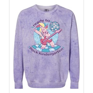 Ready To Rock Kindergarten Unicorn Back To School Colorblast Crewneck Sweatshirt