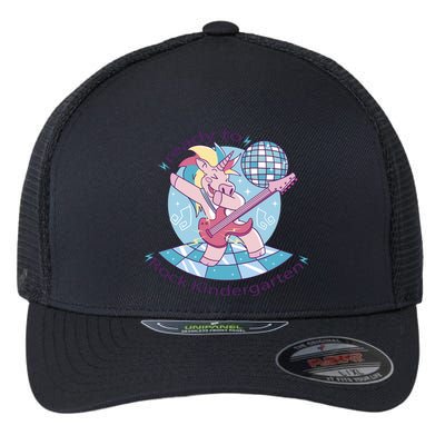 Ready To Rock Kindergarten Unicorn Back To School Flexfit Unipanel Trucker Cap