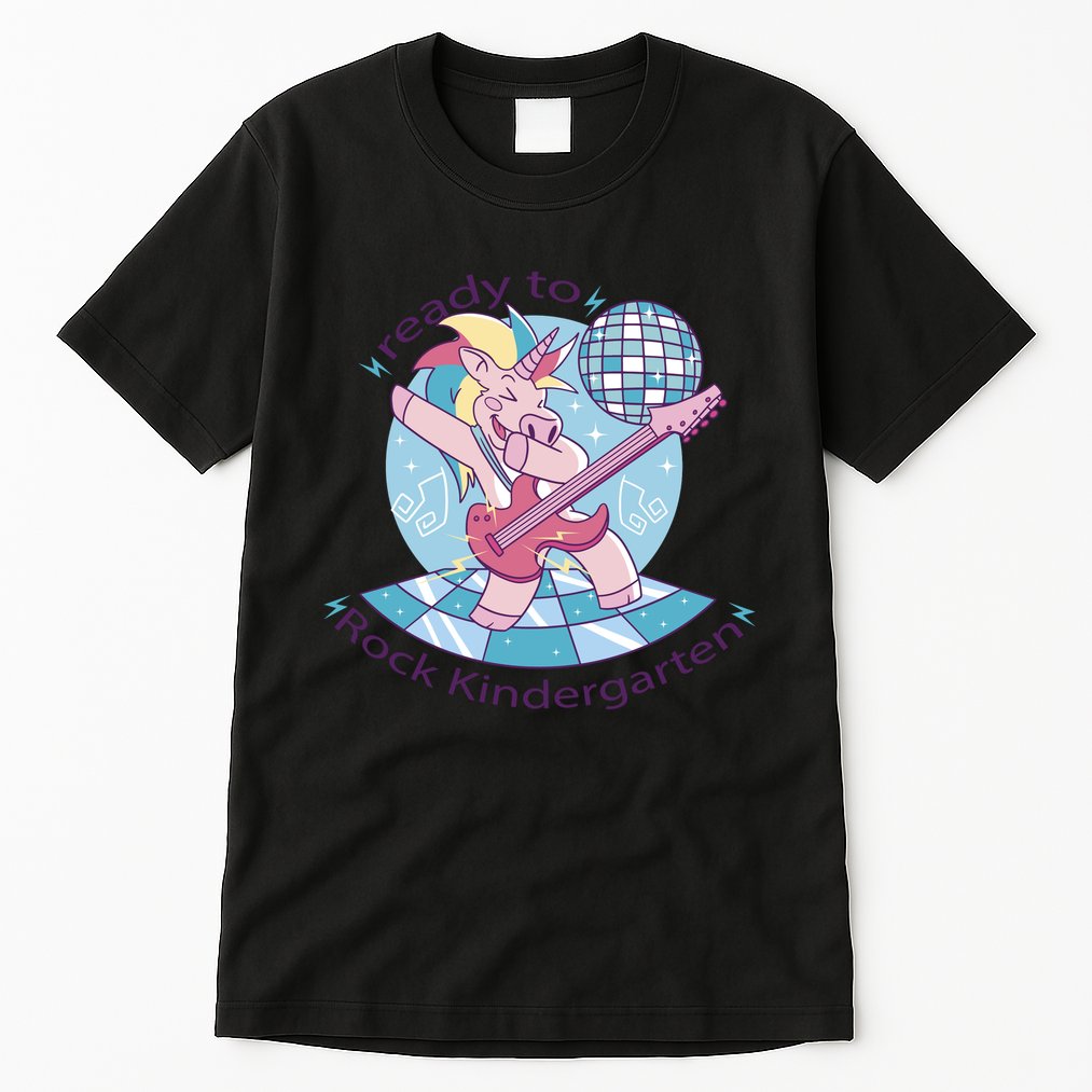 Ready To Rock Kindergarten Unicorn Back To School Tall T-Shirt