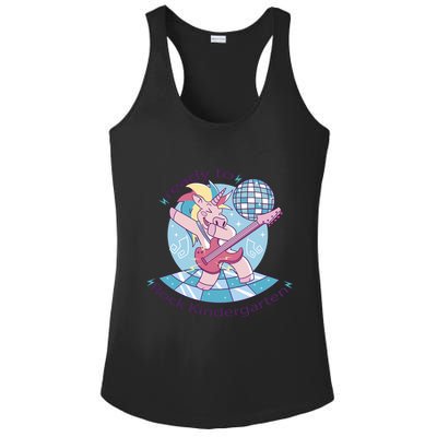Ready To Rock Kindergarten Unicorn Back To School Ladies PosiCharge Competitor Racerback Tank