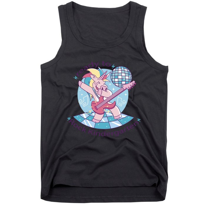Ready To Rock Kindergarten Unicorn Back To School Tank Top