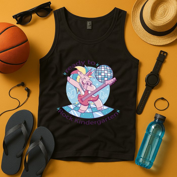 Ready To Rock Kindergarten Unicorn Back To School Tank Top