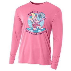 Ready To Rock Kindergarten Unicorn Back To School Cooling Performance Long Sleeve Crew