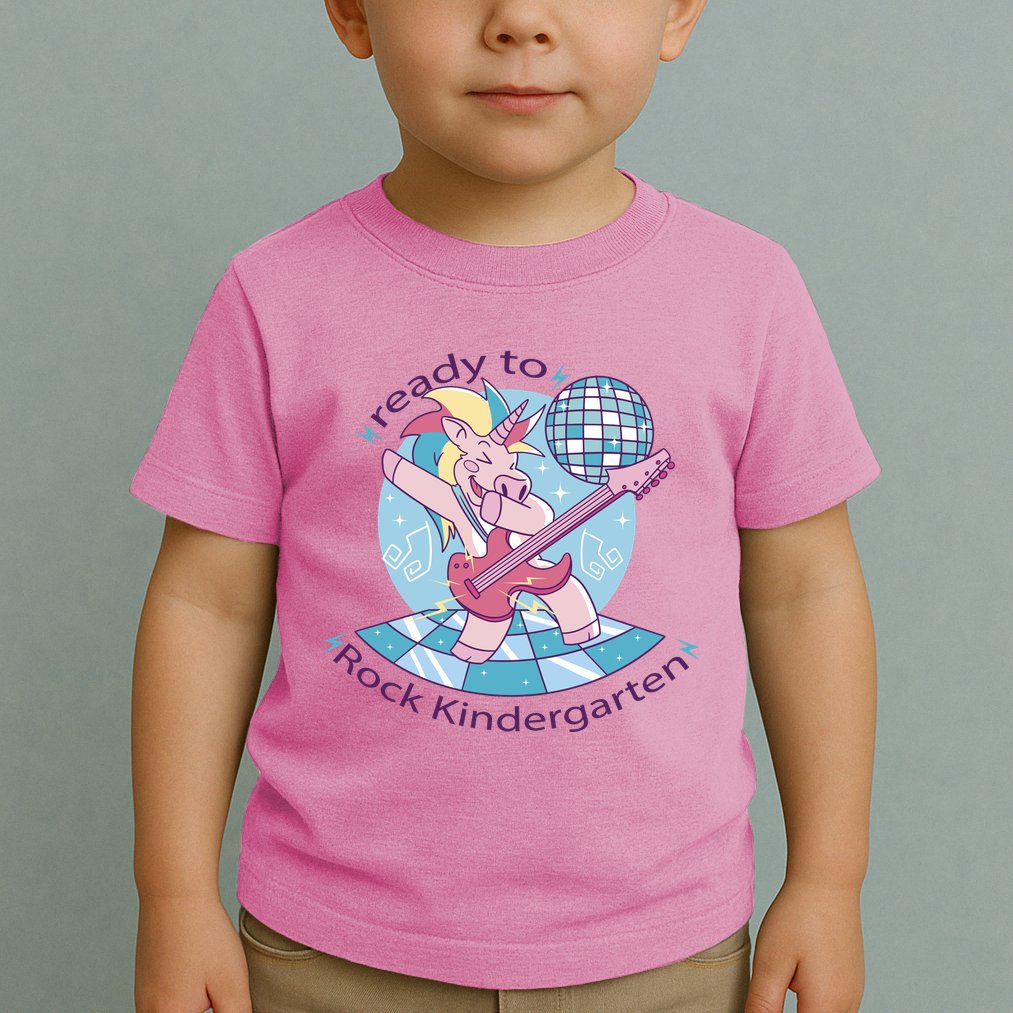 Ready To Rock Kindergarten Unicorn Back To School Toddler T-Shirt