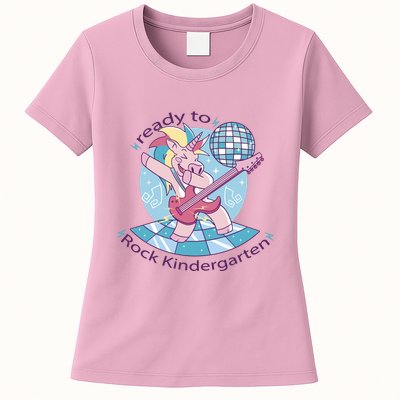 Ready To Rock Kindergarten Unicorn Back To School Womens T-Shirt
