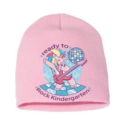 Ready To Rock Kindergarten Unicorn Back To School Short Acrylic Beanie