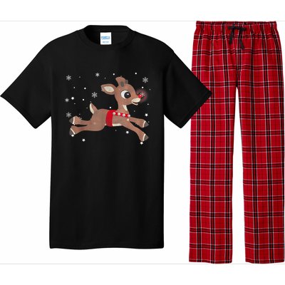 Rudolph The Red Nose Reindeer For And Christmas Fan Pajama Set