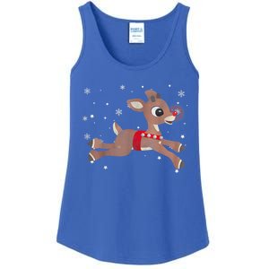 Rudolph The Red Nose Reindeer For And Christmas Fan Ladies Essential Tank