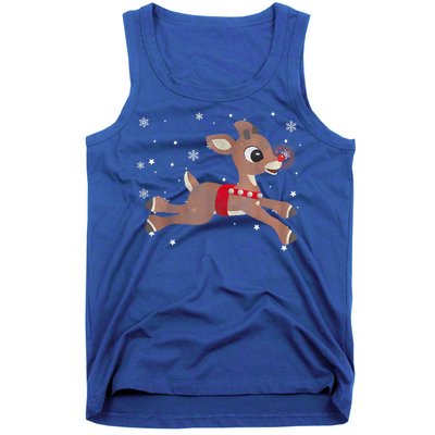 Rudolph The Red Nose Reindeer For And Christmas Fan Tank Top