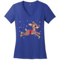 Rudolph The Red Nose Reindeer For And Christmas Fan Women's V-Neck T-Shirt