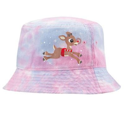 Rudolph The Red Nose Reindeer For And Christmas Fan Tie-Dyed Bucket Hat