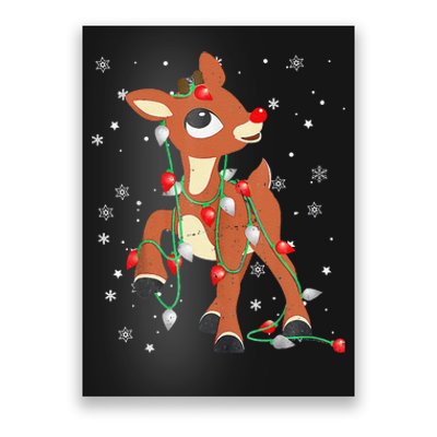 Rudolph The Red Nose Reindeer And Christmas Fan Gift Poster