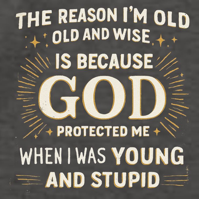 Retro The Reason Im Old and Wise Because God Protected Me Vector Backpack