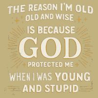 Retro The Reason Im Old and Wise Because God Protected Me T-Shirt