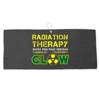 Radiation Therapy Radiation Therapist Funny Cancer Fighter Large Microfiber Waffle Golf Towel