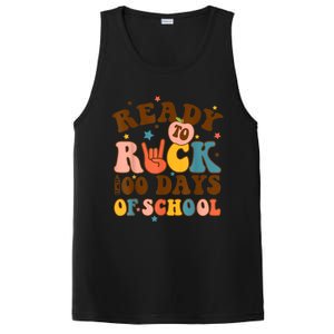 Ready To Rock 100 Days Of School Groovy Retro Smarter Funny Gift PosiCharge Competitor Tank