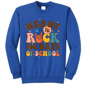 Ready To Rock 100 Days Of School Groovy Retro Smarter Funny Gift Sweatshirt