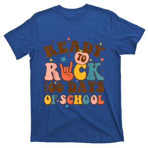 Ready To Rock 100 Days Of School Groovy Retro Smarter Funny Gift T-Shirt