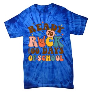 Ready To Rock 100 Days Of School Groovy Retro Smarter Funny Gift Tie-Dye T-Shirt